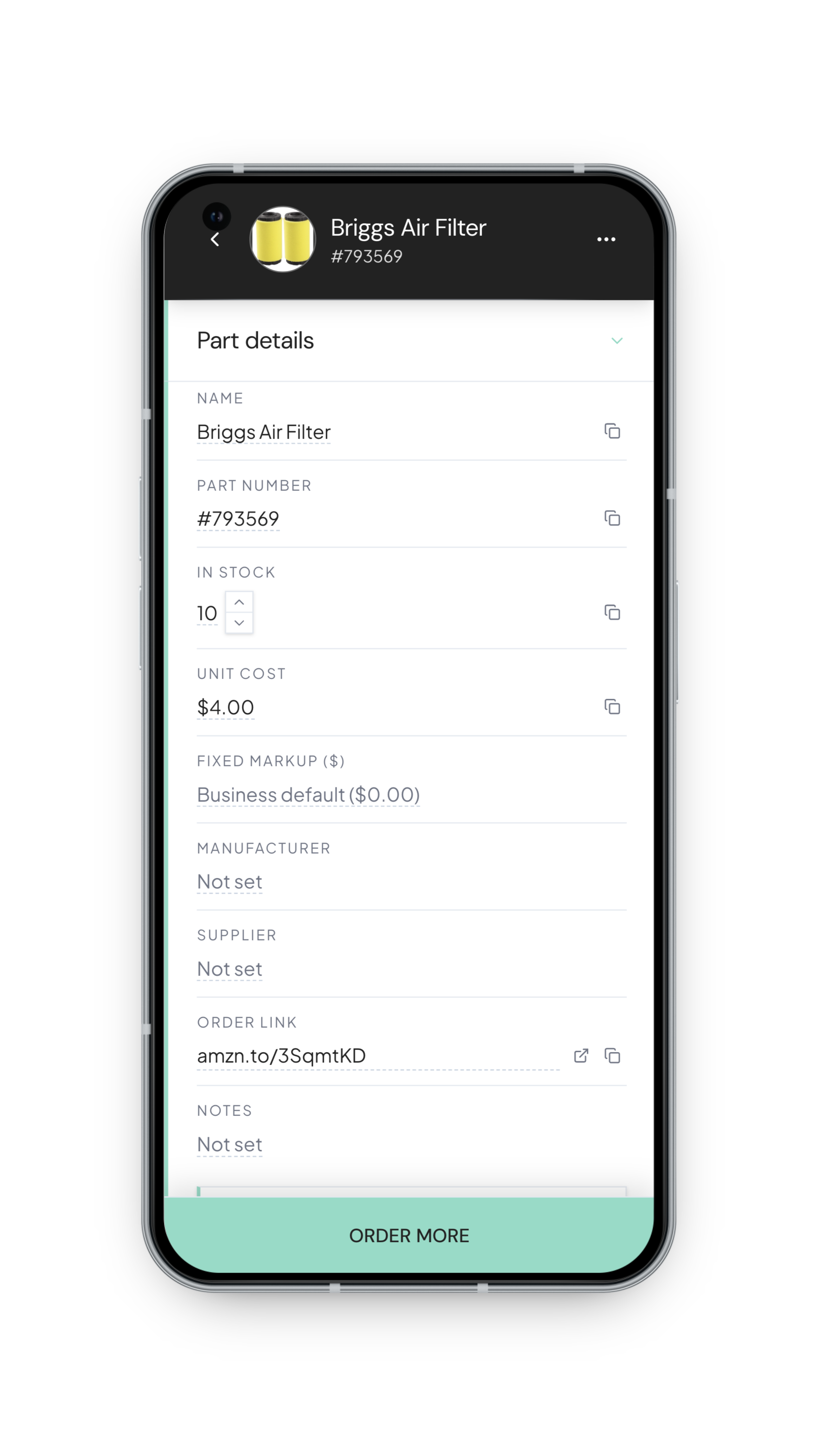 Inventory Management mobile screenshot